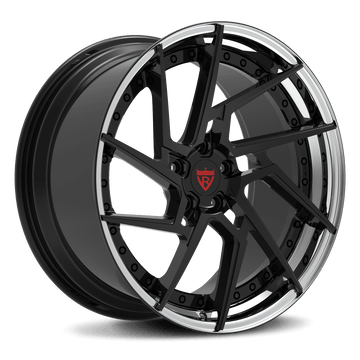 CUSTOM 2 PIECE CUSTOM CHROME AND BLACK FORGED WHEELS:RV-DF041 - RVRN WHEELS